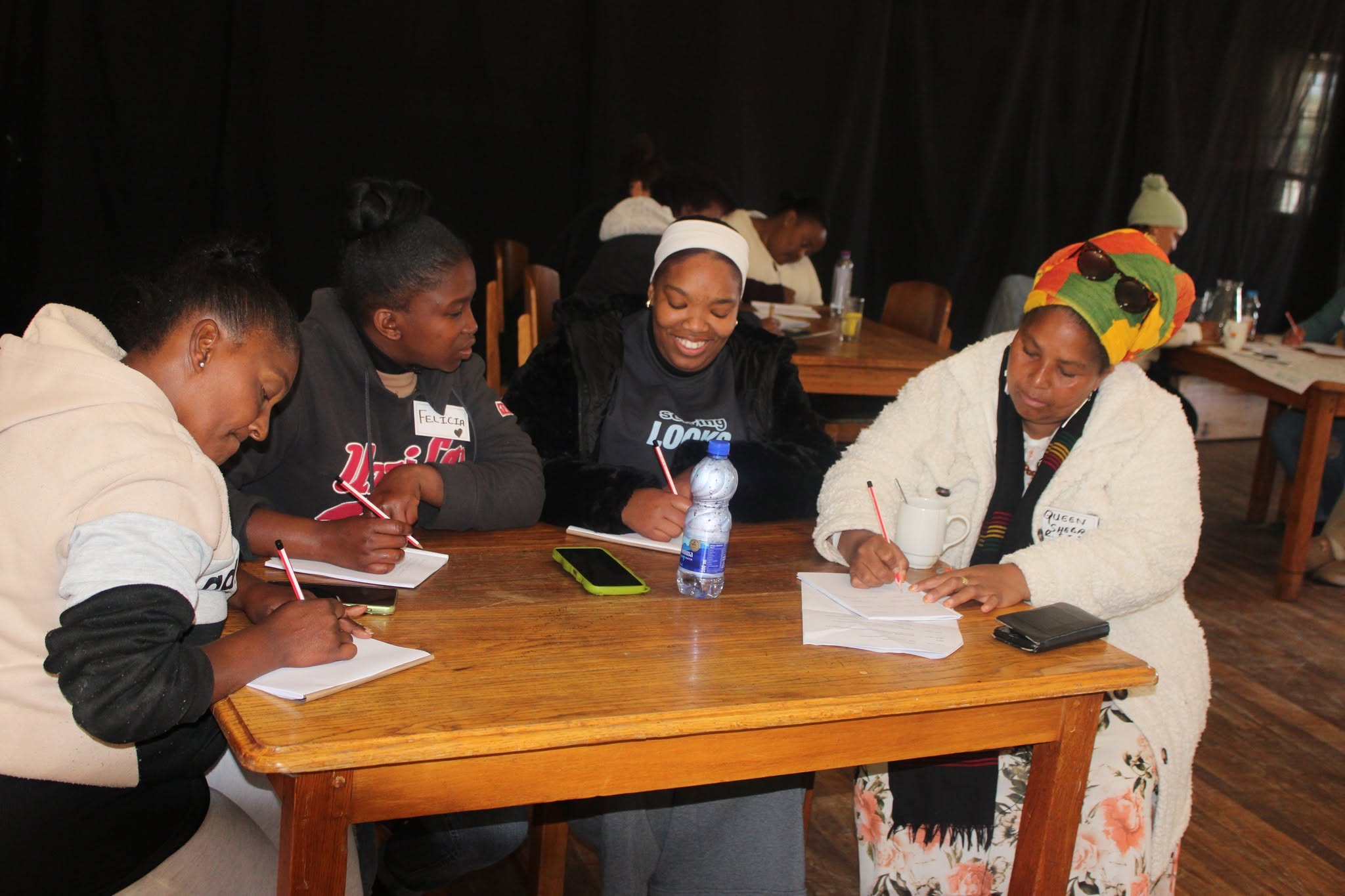 Women gather in Willowmore for a writing workshop on climate change.