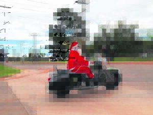 Children surprised with real-life Santa