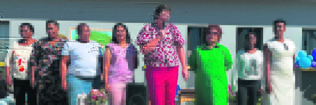 From left are staff members, Evelina Potgieter, Ch