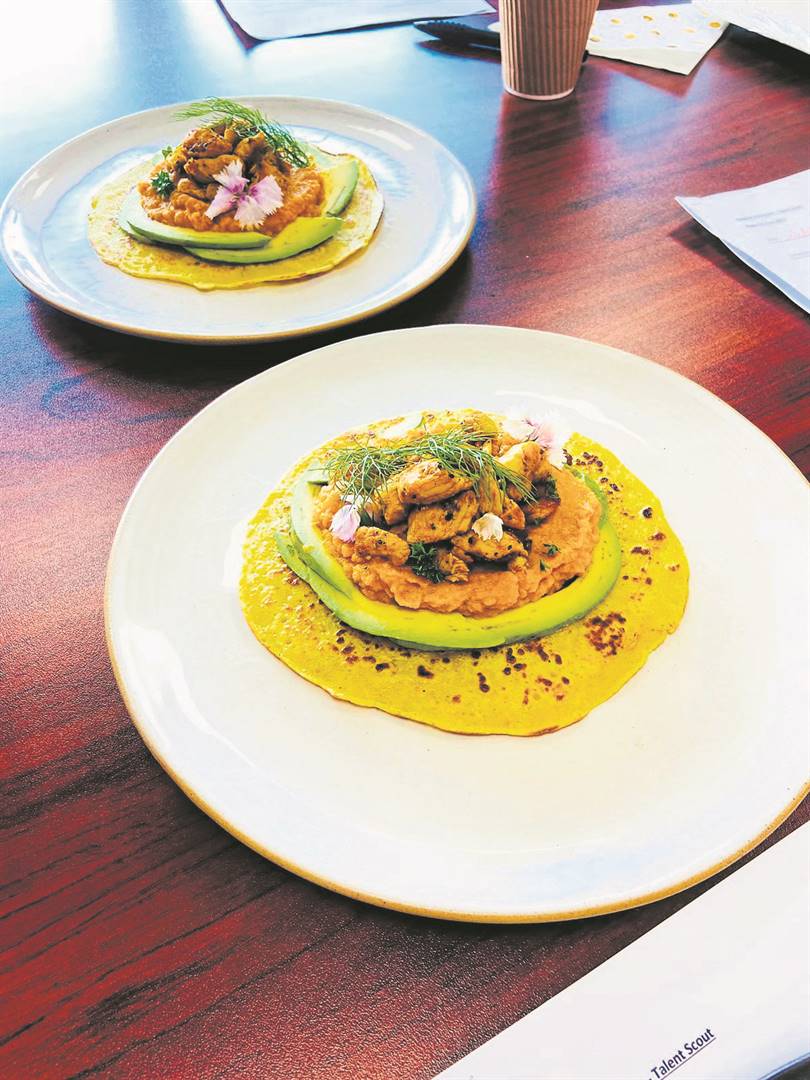 Chicken and Tomato Puree on Flatbread