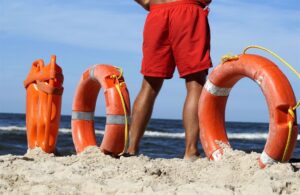 Lifeguards off duty at beaches