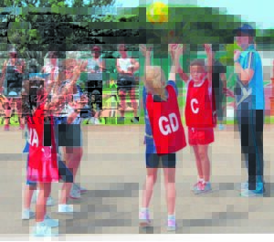 Mom and sis netball day