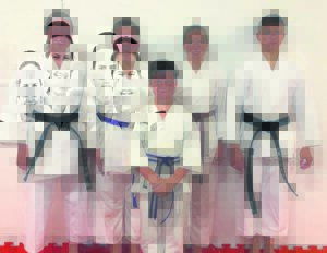 Karate students receive EP colours