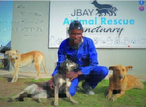 Dier én mens is bly as hy opdaag