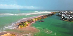 Stormy seas breach St Francis spit – again