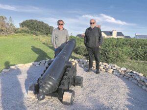 Cape St Francis shipwreck display enhanced with a cannon