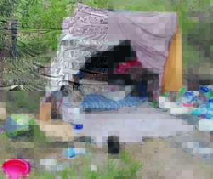 Temporary structures erected by homeless a safety concern