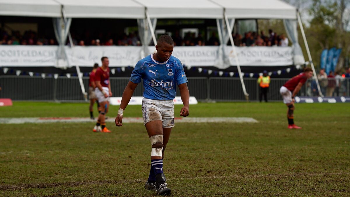 Akhumzi Masoka on the rugby field.