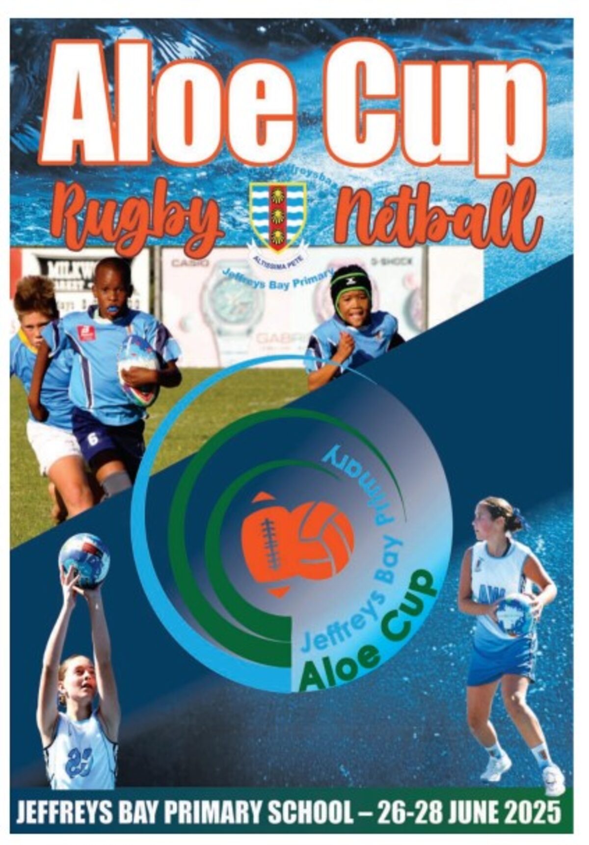 Booklet with rugby players on the front page.