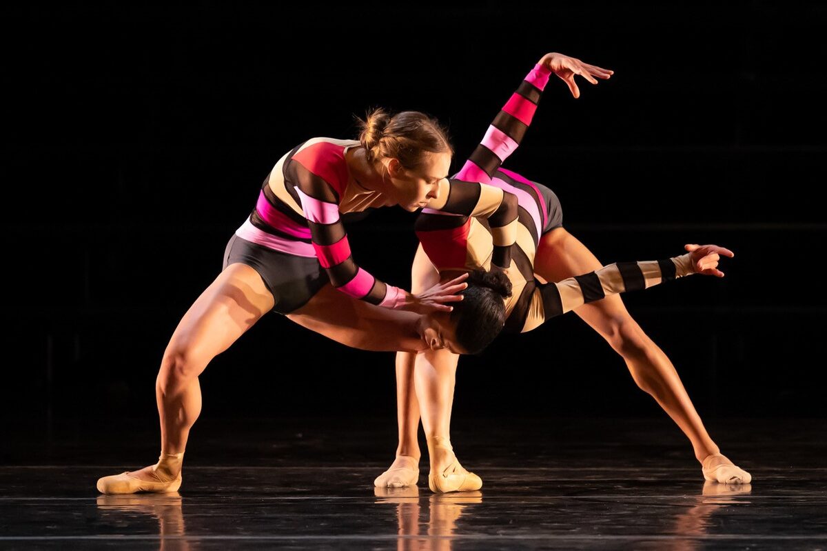 Two performers showcasing a dance.