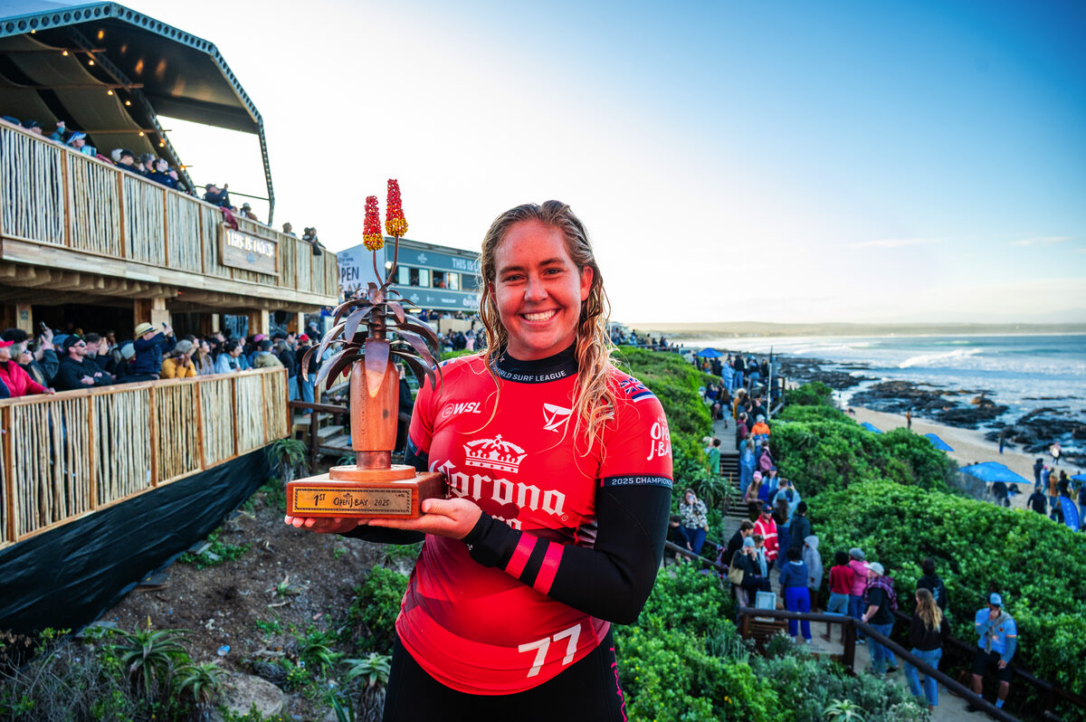 Gabriela Bryan with a trophy.