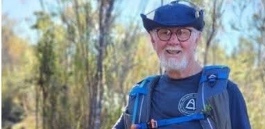 Hermie Van Zyl with his hiking gear.