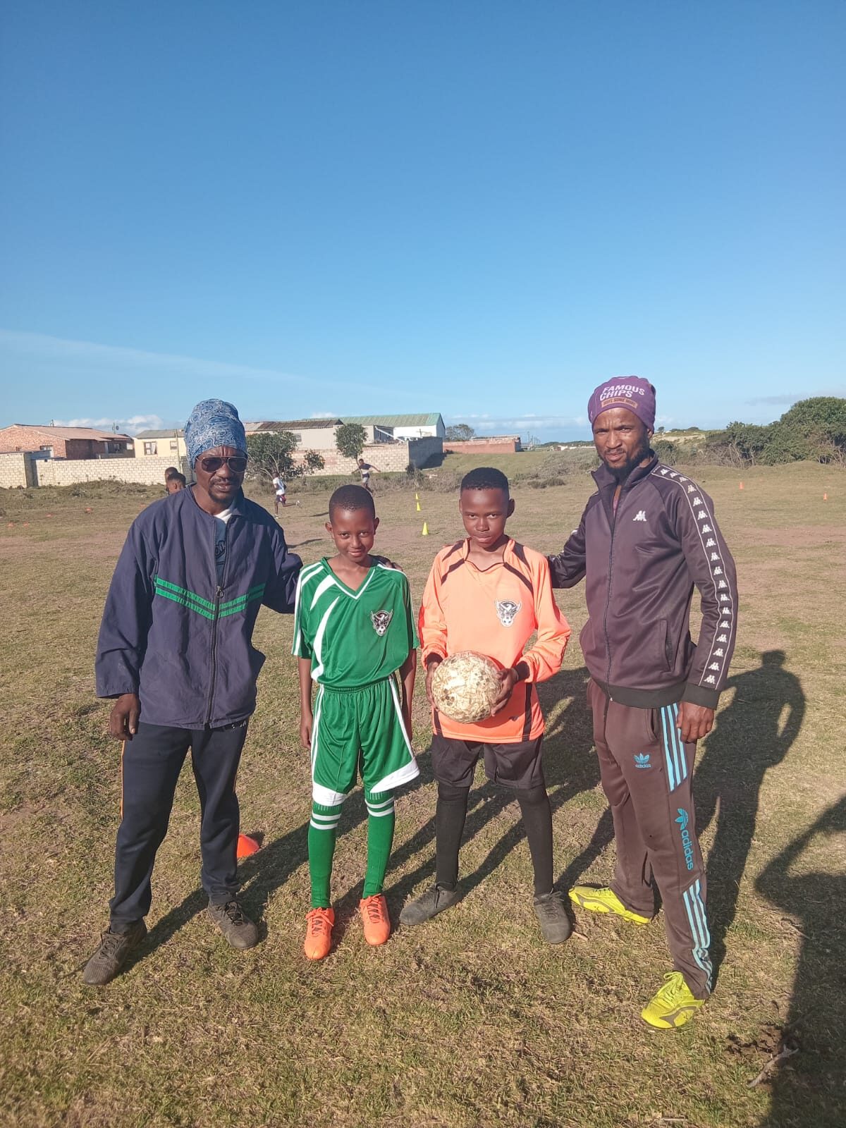 A few team members with their new kits.