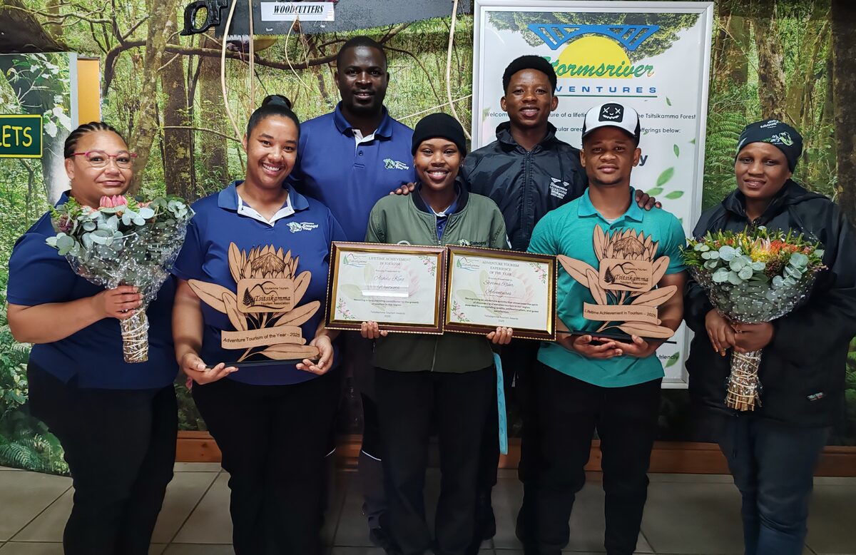 Stormsriver Adventures received two awards at the 2025 Tsitsikamma Tourism Awards.
