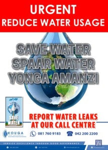 Urgent Appeal: Reduce water usage in Jeffreys Bay