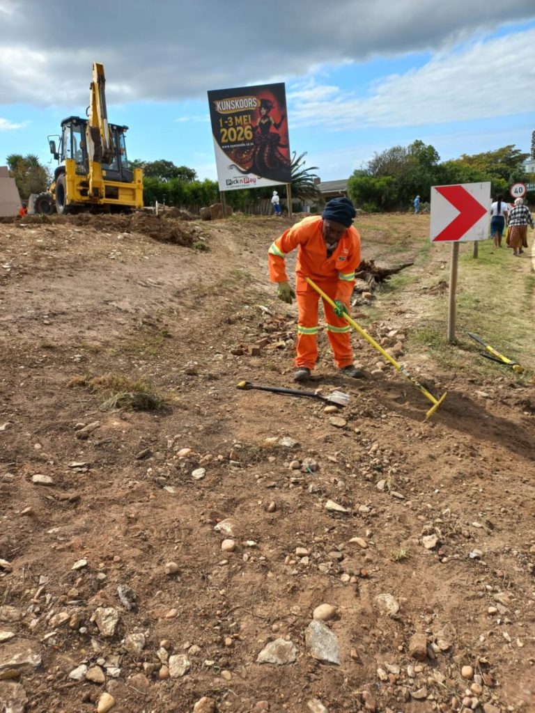 A man working outdoors.
