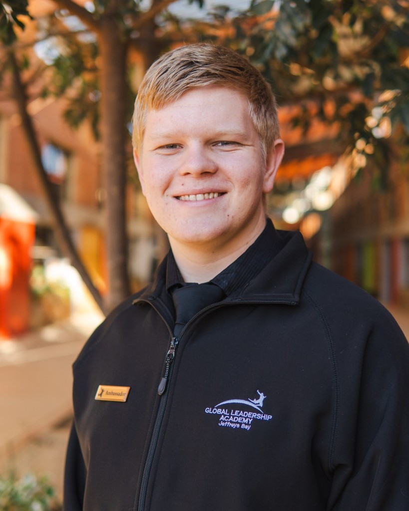 Ian Schulz wearing school uniform.