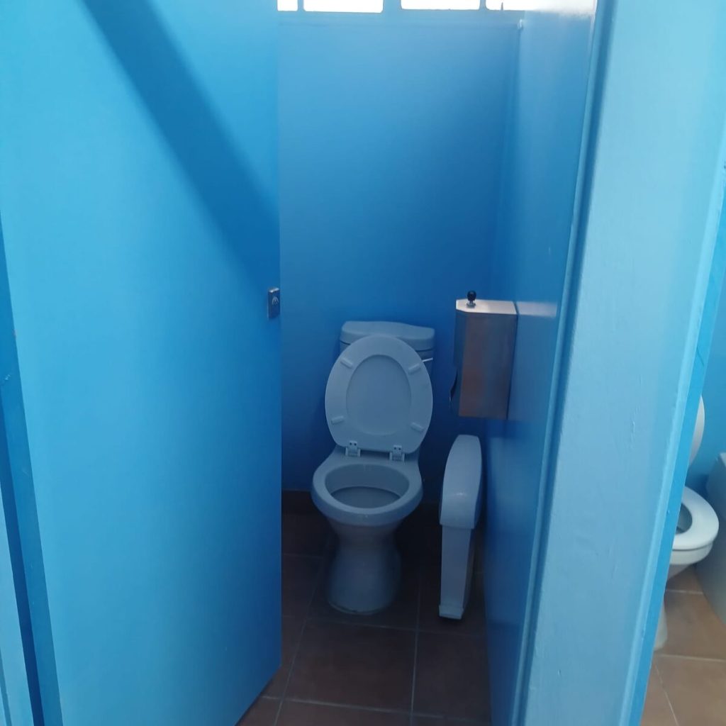 The newly installed toilets at Pellsrus Primary School.