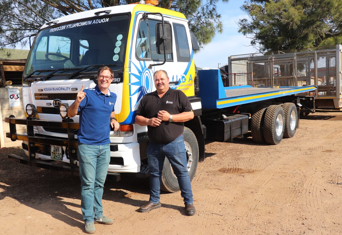 Kouga Municipality's converted 12-ton recovery truck, formerly a refuse compactor, saving R1.3 million.