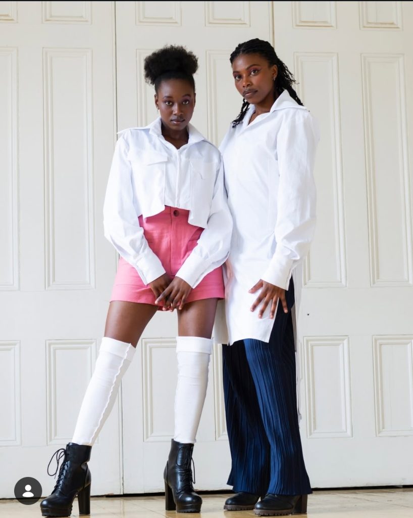 Women modeling in front of a camera