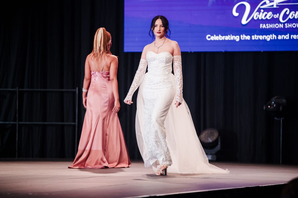 Models walking on the runway