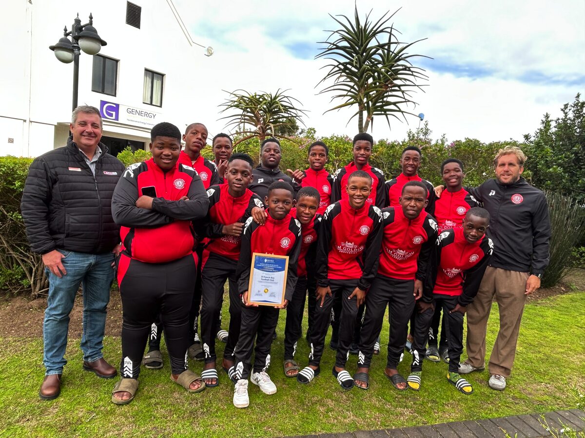 St Francis United football players recognised for their environmental conservation efforts in St Francis Bay.