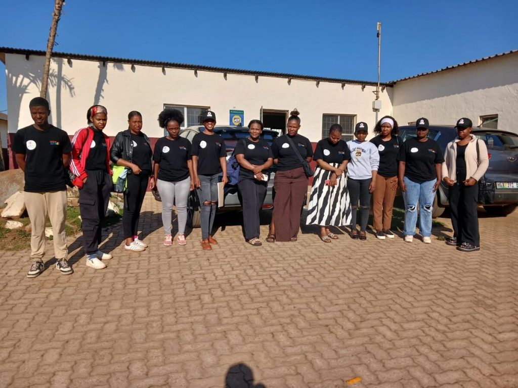 Youth employment programme participants supporting teachers and learners at a Kouga school.