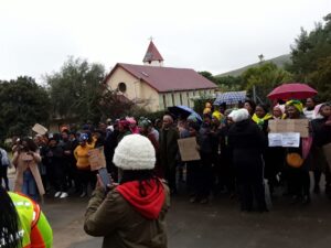 Residents protest outside court in support of teenage rape victim