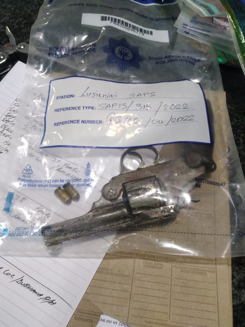 Some of the illegal firearms that were seized.