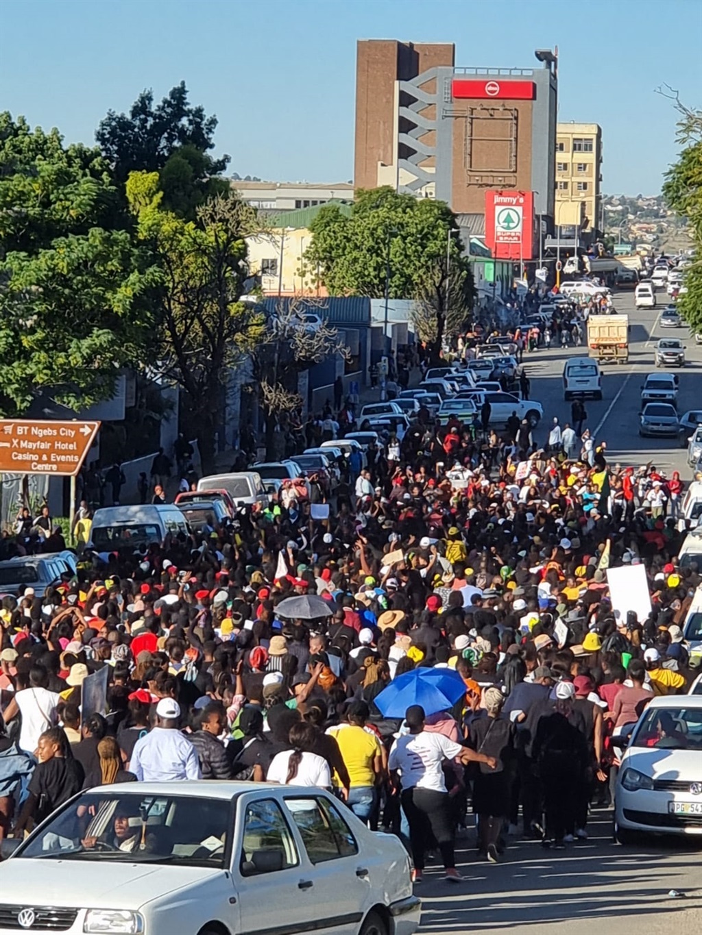 Scores of people marched the streets of Mthatha ye
