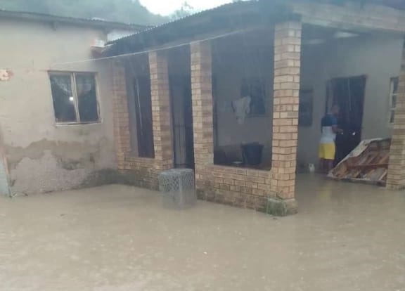 Some of the houses are submerged by water in some 