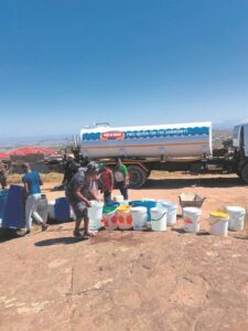 Mr Bread carts water to desperate communities