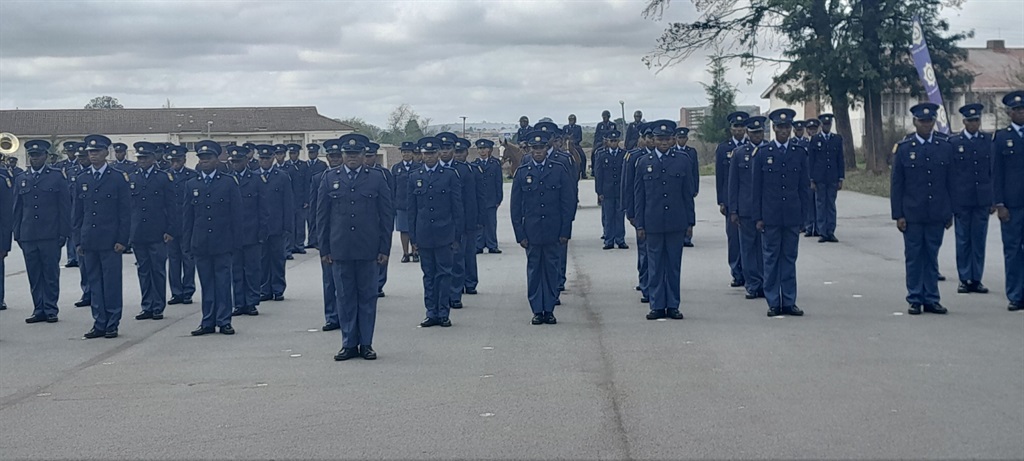 Some of the police recruits paraded in Mthatha tod
