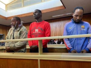 Three accused appear in court for brutal murder of shop owner, assistant