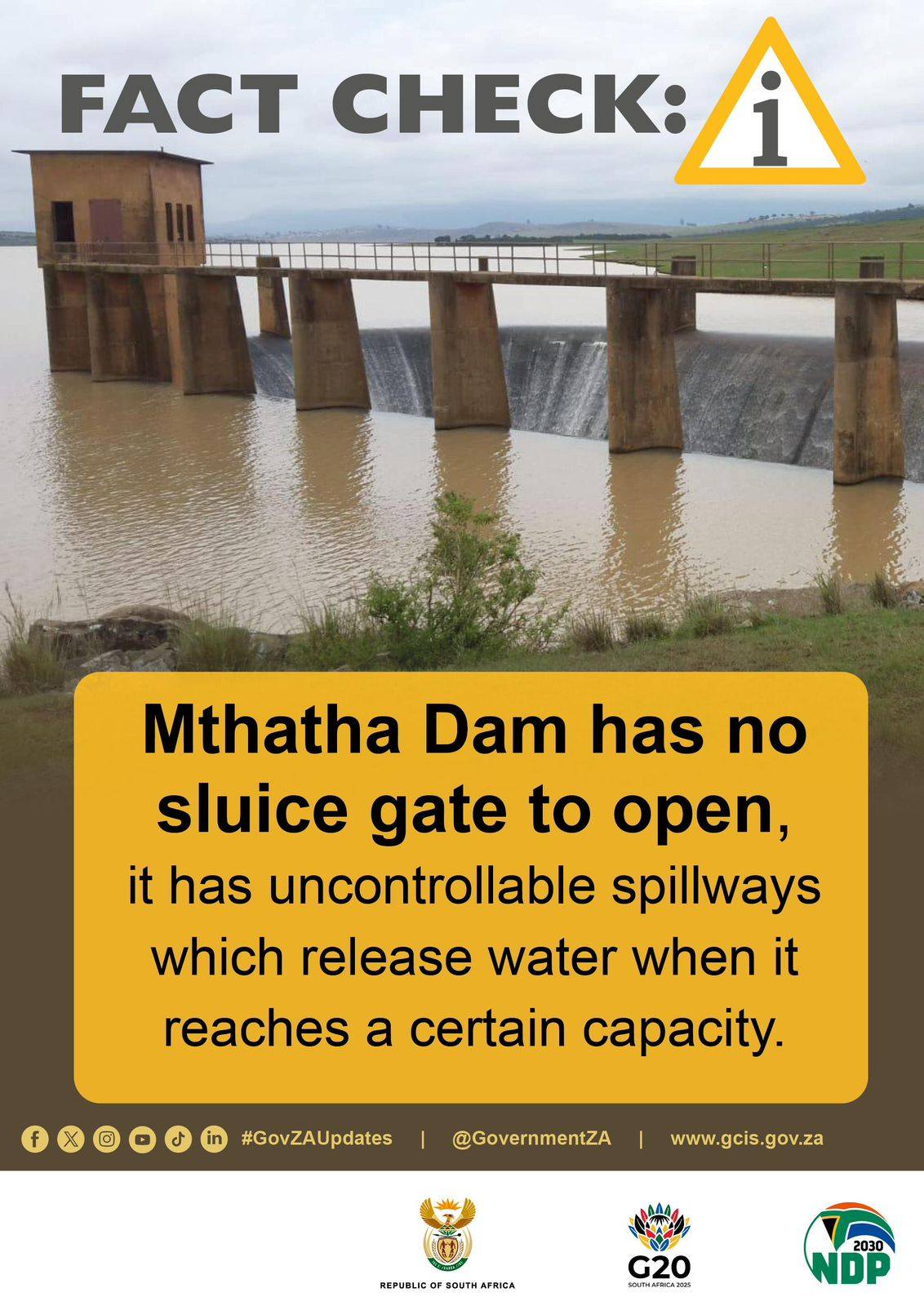 ‘No sluice gates at Mthatha Dam’ OR Tambo District Municipality