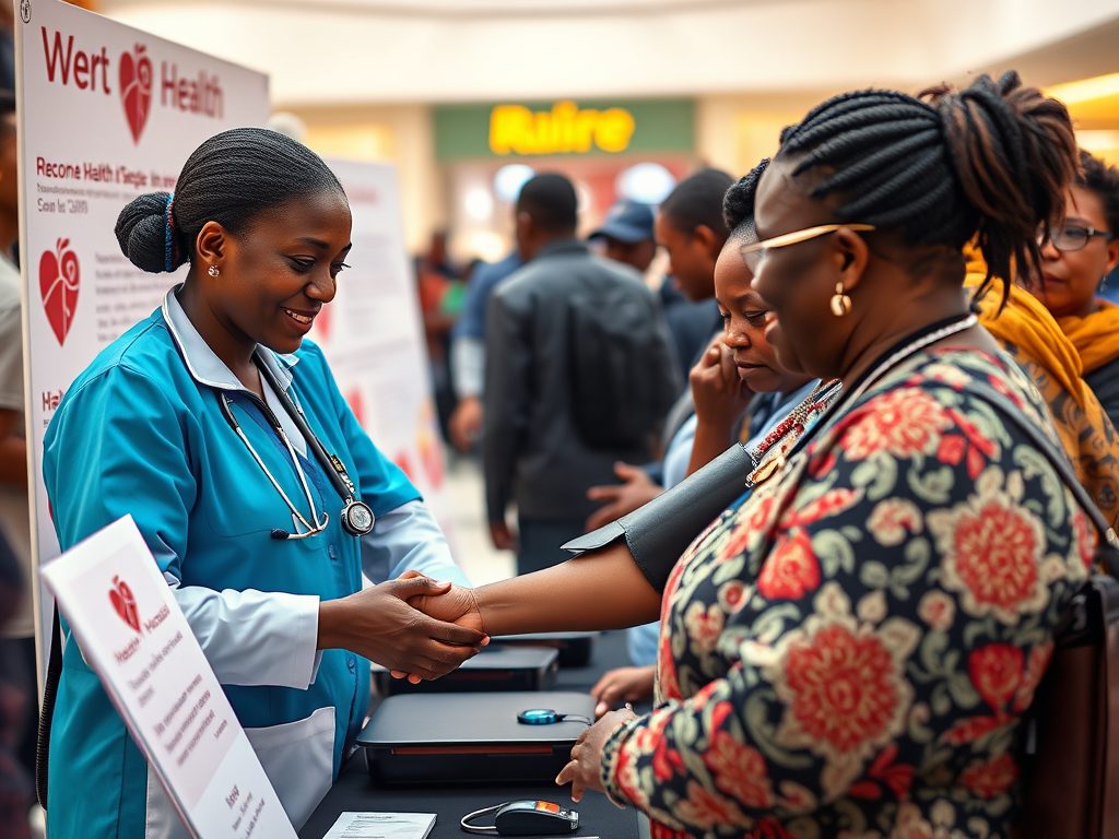A group of people being assisted by a doctor.