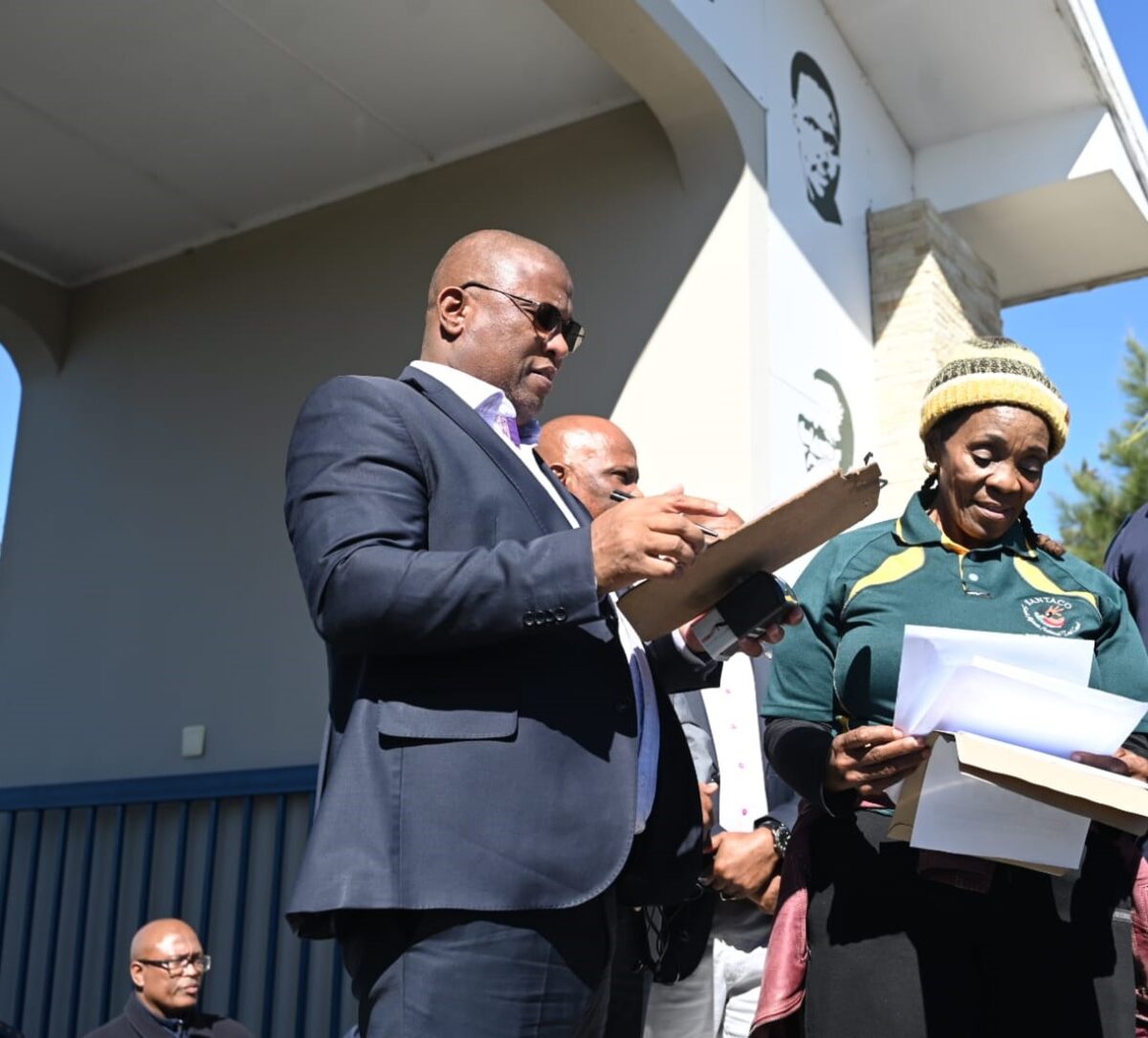 Oscar Mabuyane addressing the crowds.