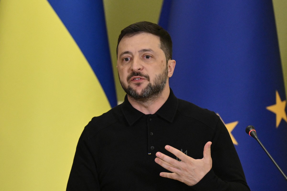 Ukraine's President Volodymyr Zelensky. (Photo by Genya Savilov / AFP)