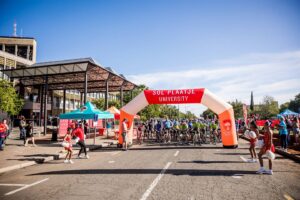 Cyclists ride high after race