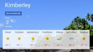 Temperatuur in NK styg geleidelik teen Woensdag