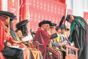 Celebrating ninth graduation ceremony in fitting fashion