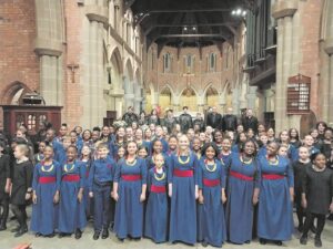 Lig gemoed met ’n samesmelting van jeugdige koorstemme