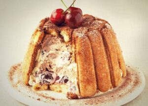 Celebrate with a coffee cherry charlotte