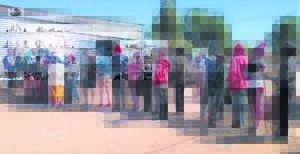 Line up at soup kitchen as project draws to a close