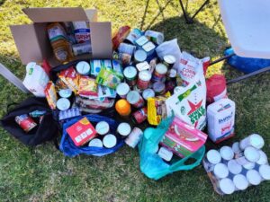 Support drop-and-go after morning run to support World Hunger Day