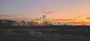 Glinster teen Diamantstad-skemerhorison