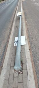 Damaged poles ‘to be replaced’