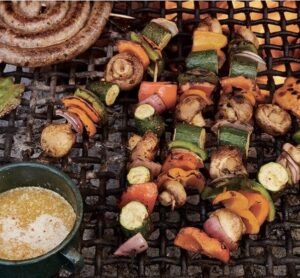 Groentestokkies met knoffelbotter