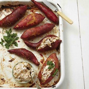 Jacket sweet potatoes with cottage cheese: the healthier choice for you and your family