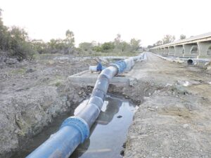 Water terug, drupsgewys